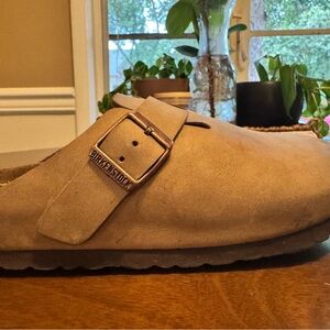 Birkenstock Beige Slip-On Clogs